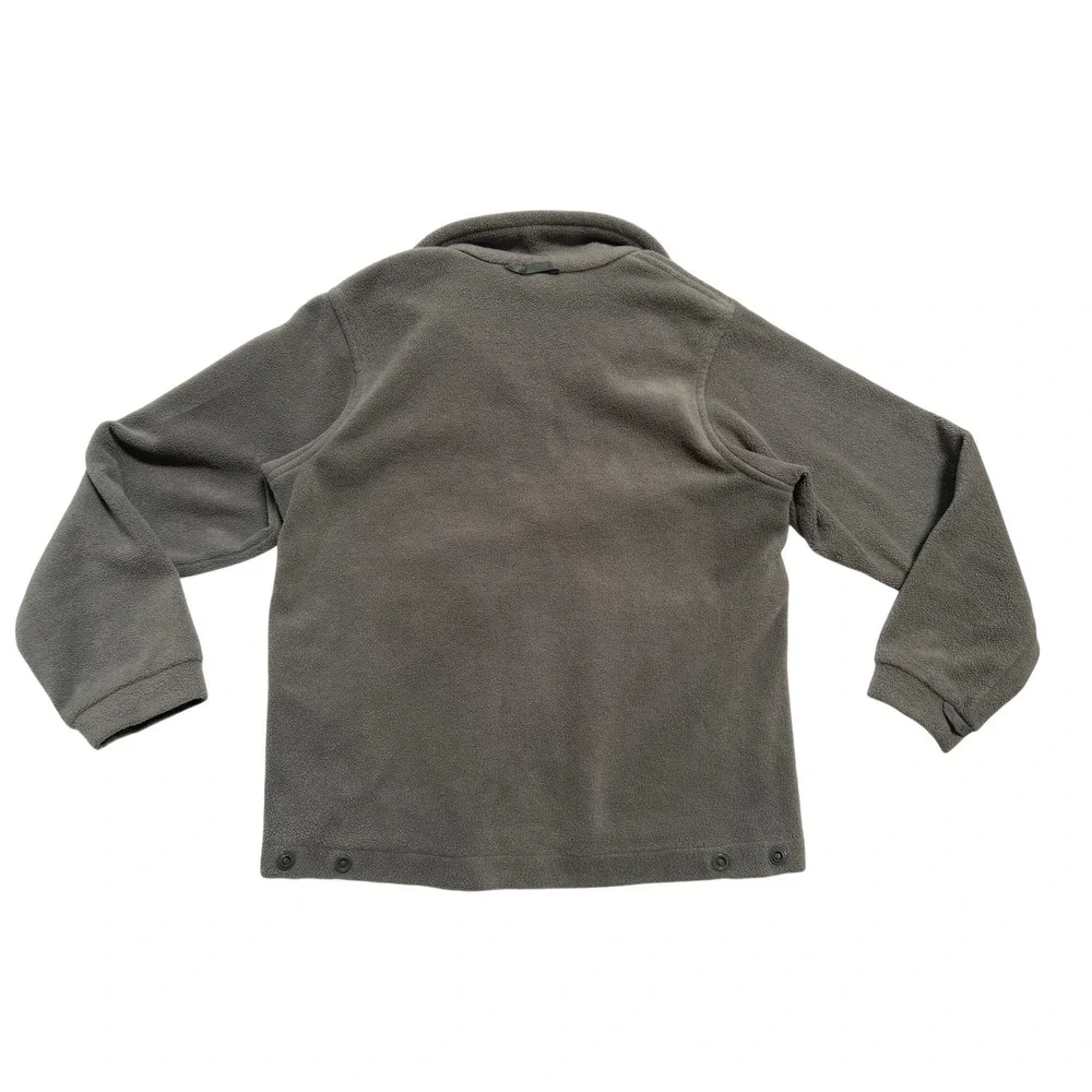 Columbia Fleece Jacket Kids 10/12 Gray Excellent Vertex Full Zip Mock Neck